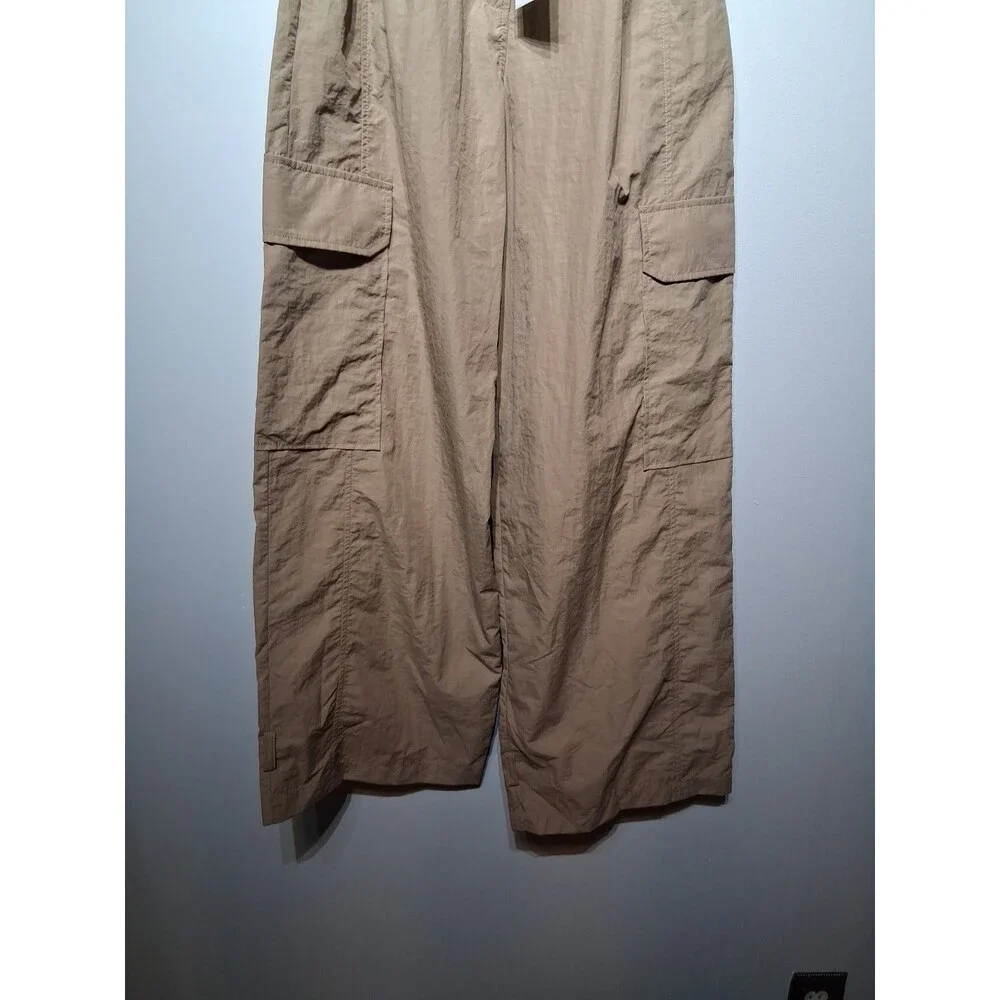 Mijeong Park Wide Leg Cargo Pants Nylon Cotton In Camel Size S NWT - Picture 2 of 10